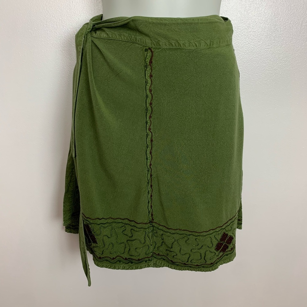 Just Cruising Wrap Around Embroidered Boho Skirt